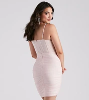 Margo Satin Bustier Bandage Dress