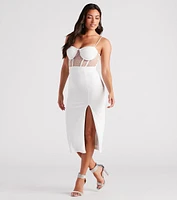 Destiny Formal Bustier Midi Dress