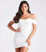 Shelby Rhinestone Mesh Bodycon Mini Dress