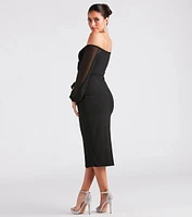 Jolene Formal Chiffon Off-The-Shoulder Dress