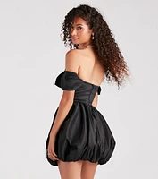 Bernadette Taffeta Corset Bubble Hem Party Dress