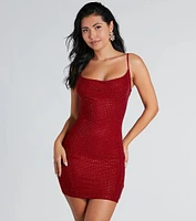 Paige Rhinestone Formal Bodycon Mini Dress