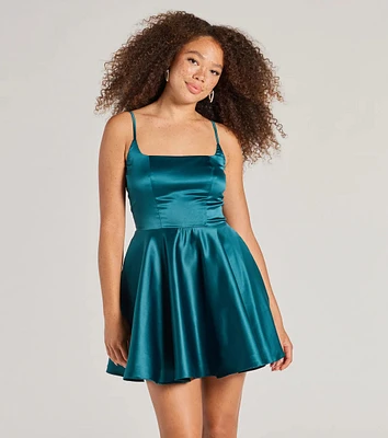 Haidie Sleeveless A-Line Satin Party Dress