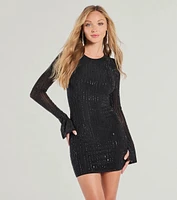 Bailey Open Back Rhinestone Mini Dress