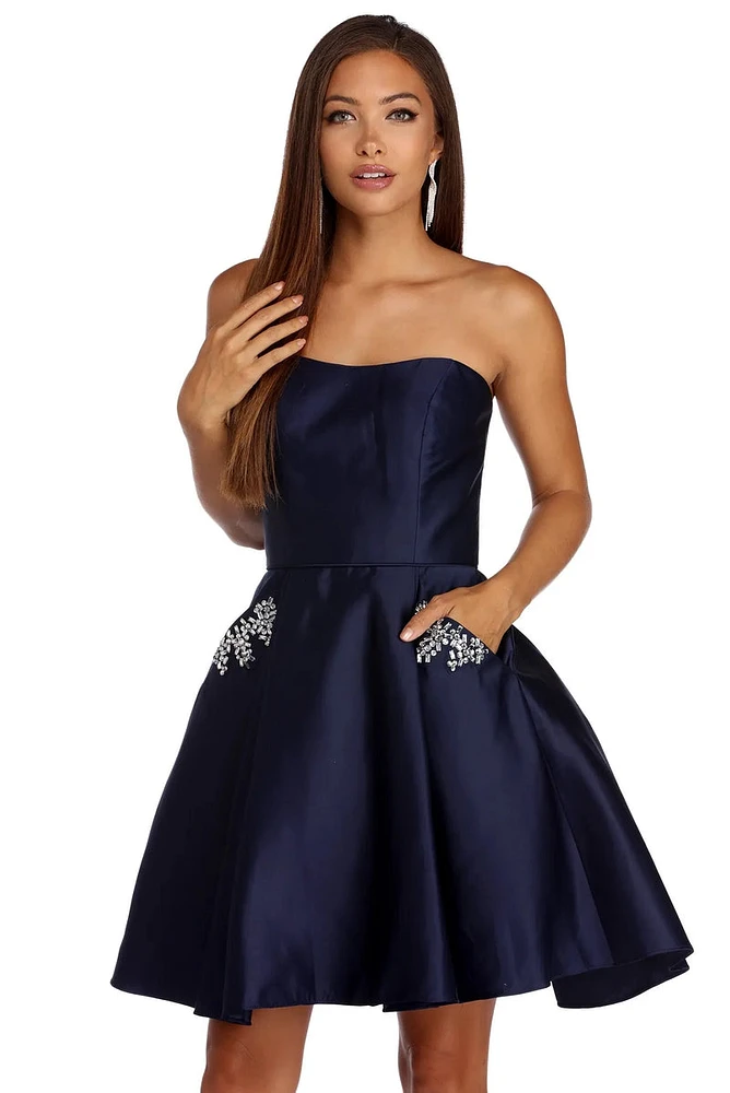 Noelle Formal Satin Party Dress