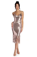 Nayla Formal Sequin Fringe Dress