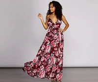 Rowan Floral Chiffon Formal Dress