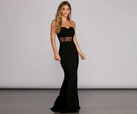 Nessa Formal Strapless Lace Dress