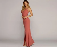 Katerina Crepe Wrap Gown