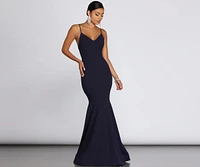 Raquel Cross-Back Mermaid Gown