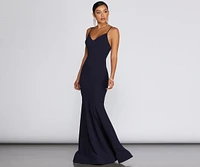 Raquel Cross-Back Mermaid Gown