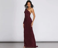 Brigitte Metallic Evening Gown