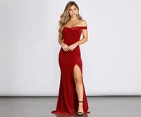 Enya Velvet Glitter Mermaid Dress