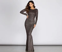 Neann Open Back Glitter Dress