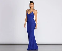 Tessa Formal Sleeveless Glitter Dress