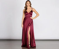 Monique Formal Satin A-Line Dress