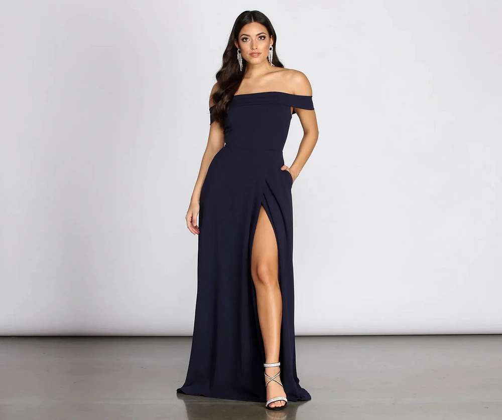 Courtney Formal Crepe A-Line Dress