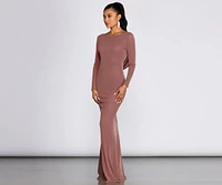 Kyra Glitter Long Slim Gown