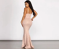 Vivian Textured Sequin Mermaid Dress