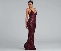 Gwendolyn Cross-Back Sequin Dress