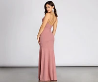 Alia Deep V Mermaid Dress