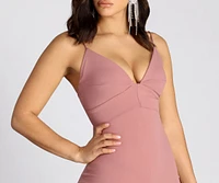 Alia Deep V Mermaid Dress