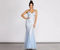 Ciara Glitter Tulle Mermaid Dress