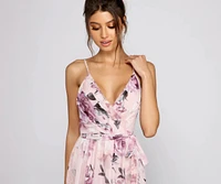 Dana Floral Chiffon Tie-Front Dress