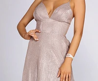 Miranda Glitter A-Line Dress