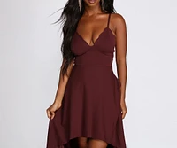 Zara Scallop V High Low Dress