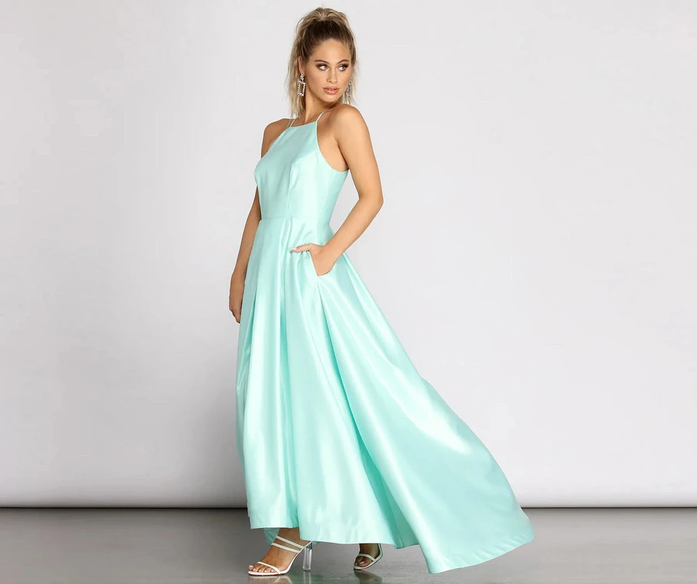 Carmilla Satin High Low A-Line Dress