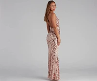 Danielle Sequin Scroll Formal Dress