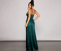 Carmen High-Slit Satin Formal Dress