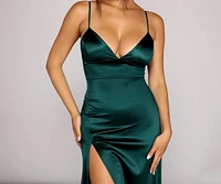 Carmen High-Slit Satin Formal Dress