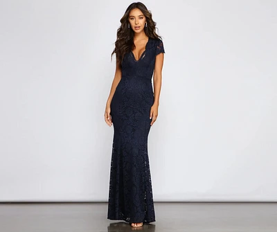 Chelsea Glitter Lace Formal Dress