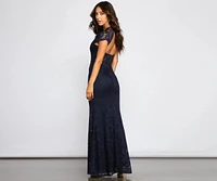 Chelsea Glitter Lace Formal Dress