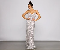 Cordelia Formal Sequin A-Line Dress