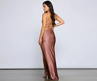 Ella Strappy Back High-Slit Dress