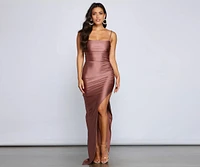 Ella Strappy Back High-Slit Dress