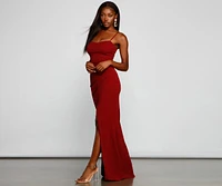 Alani Formal High Slit A-Line Dress