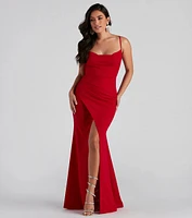 Bentley Wrap-Front Formal Dress