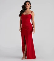 Bentley Wrap-Front Formal Dress