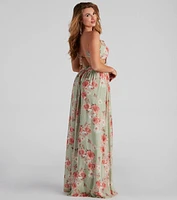 Bailey Floral Chiffon A-Line Dress