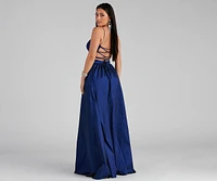 Helen Formal Bustier A-Line Long Dress