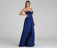 Helen Formal Bustier A-Line Long Dress