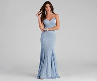 Becky Formal Glitter Open-Back Long Dress