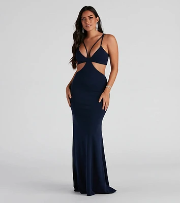 Annah Formal Crepe Long Dress