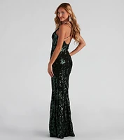 Abby Formal Sequin Strappy Dress