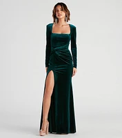 Mindy Formal Velvet Knot Dress