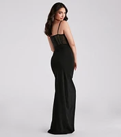 Ensley Formal Crepe Bustier Dress